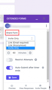 How to Share Form and Accept Responses Using Extended Forms – Documentation