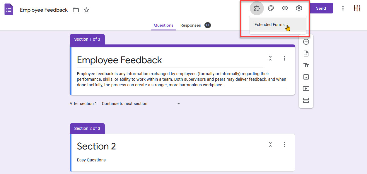 Extended Forms Configuration