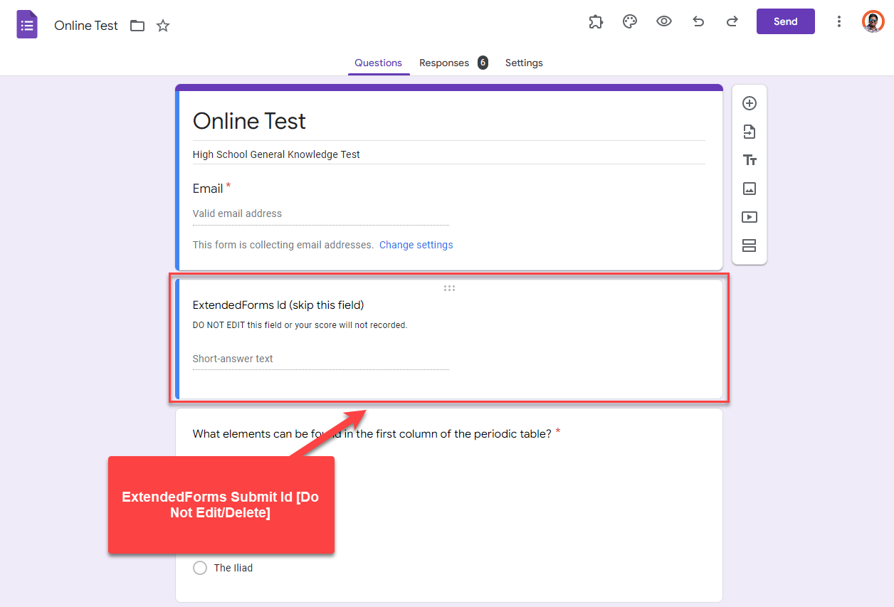 Form Misconfiguration Detected - Submit ID - ExtendedForms