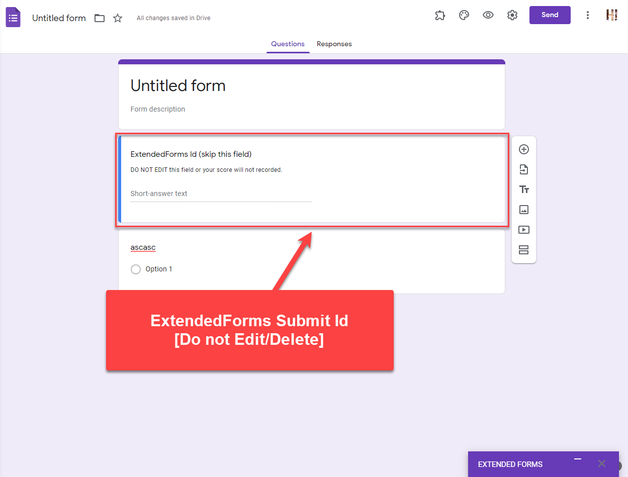Documentation Extended Forms